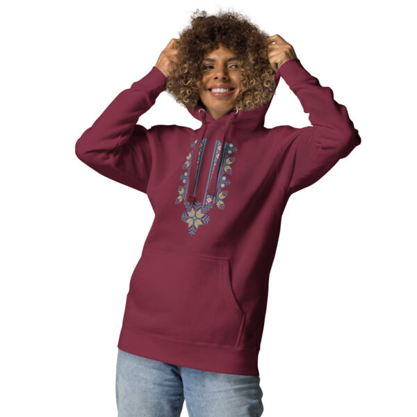 plestinian traditional tatreez embroidery pattern arab fashion hoodie