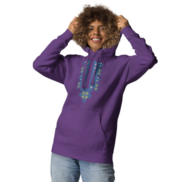 plestinian traditional tatreez embroidery pattern arab fashion hoodie