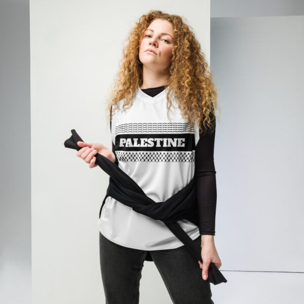 Palestine Name Palestinian Kufiya Pattern Basketball Jersey - Image 3