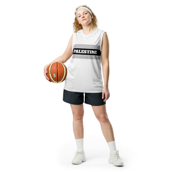 Palestine Name Palestinian Kufiya Pattern Basketball Jersey - Image 7