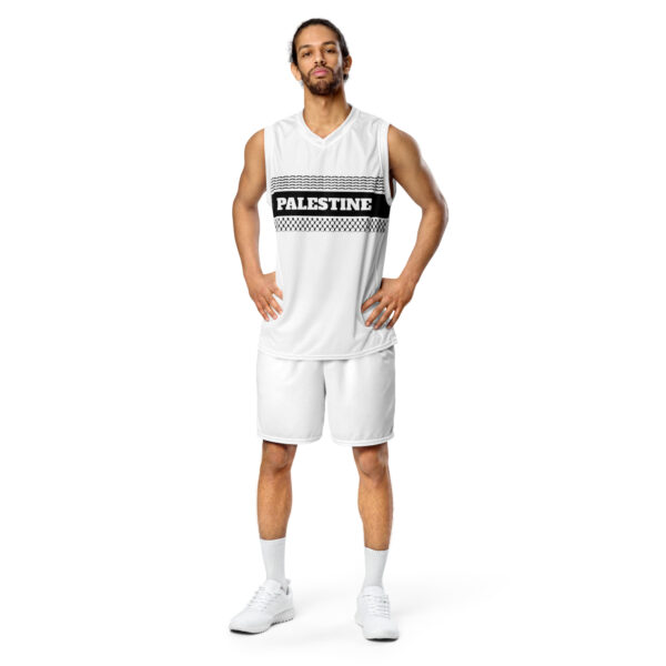 Palestine Name Palestinian Kufiya Pattern Basketball Jersey - Image 8