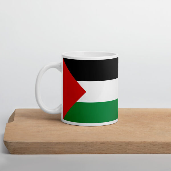 Palestine Flag Mug Glossy Ceramic Customizable Gift - Image 3