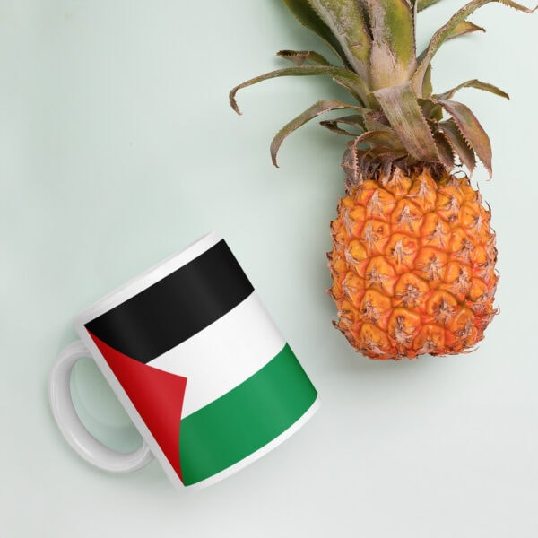Palestine Flag Mug Glossy Ceramic Customizable Gift - Image 6