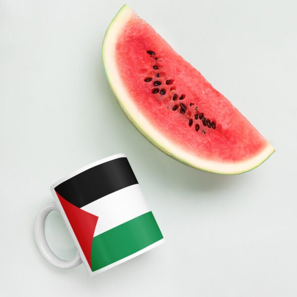 Palestine Flag Mug Glossy Ceramic Customizable Gift - Image 7