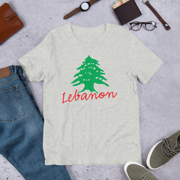 Lebanon Name Cedar Tree Lebanese Flag Symbol T-Shirt - Image 12