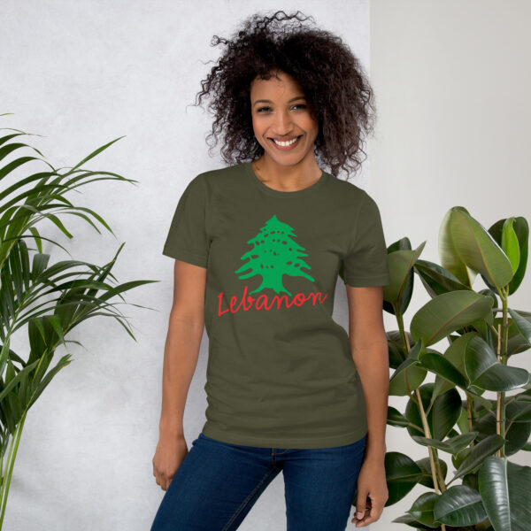 Lebanon Name Cedar Tree Lebanese Flag Symbol T-Shirt - Image 4