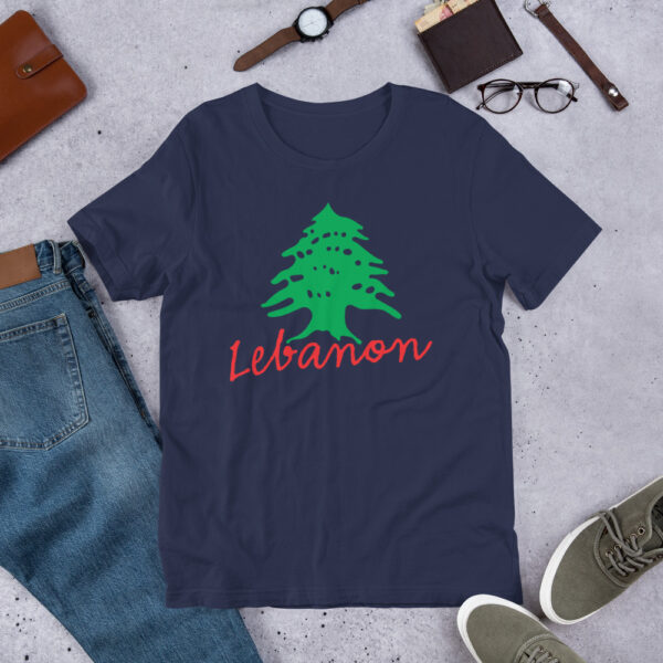 Lebanon Name Cedar Tree Lebanese Flag Symbol T-Shirt - Image 10