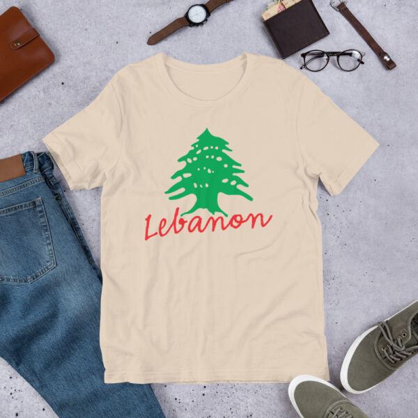 Lebanon Name Cedar Tree Lebanese Flag Symbol T-Shirt - Image 15