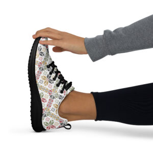 Palestinian Tatreez Sneakers, Women’s lace-up custom shoes