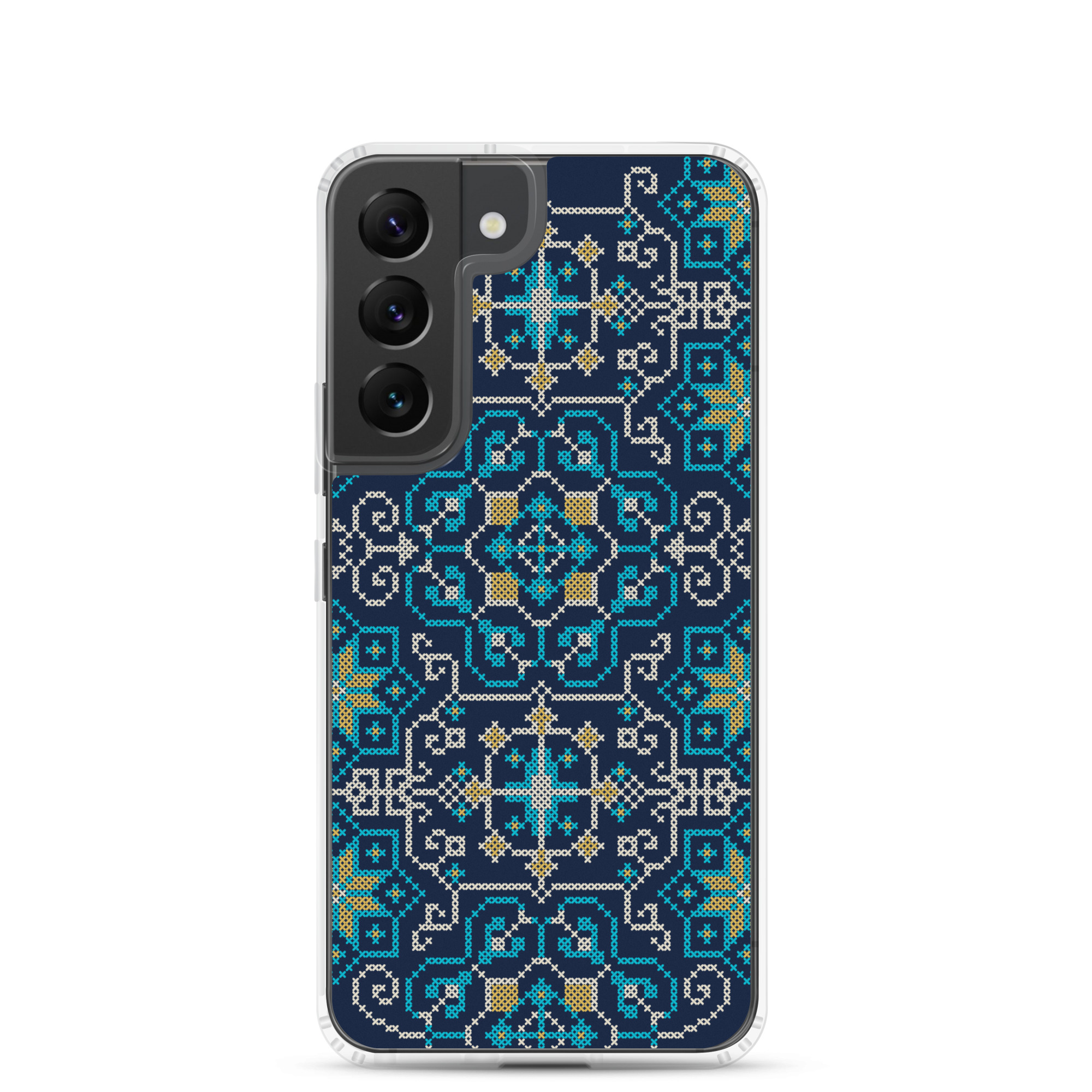 Palestinian Tatreez Embroidery Pattern #13 Samsung Phone Case -BLU - Image 7
