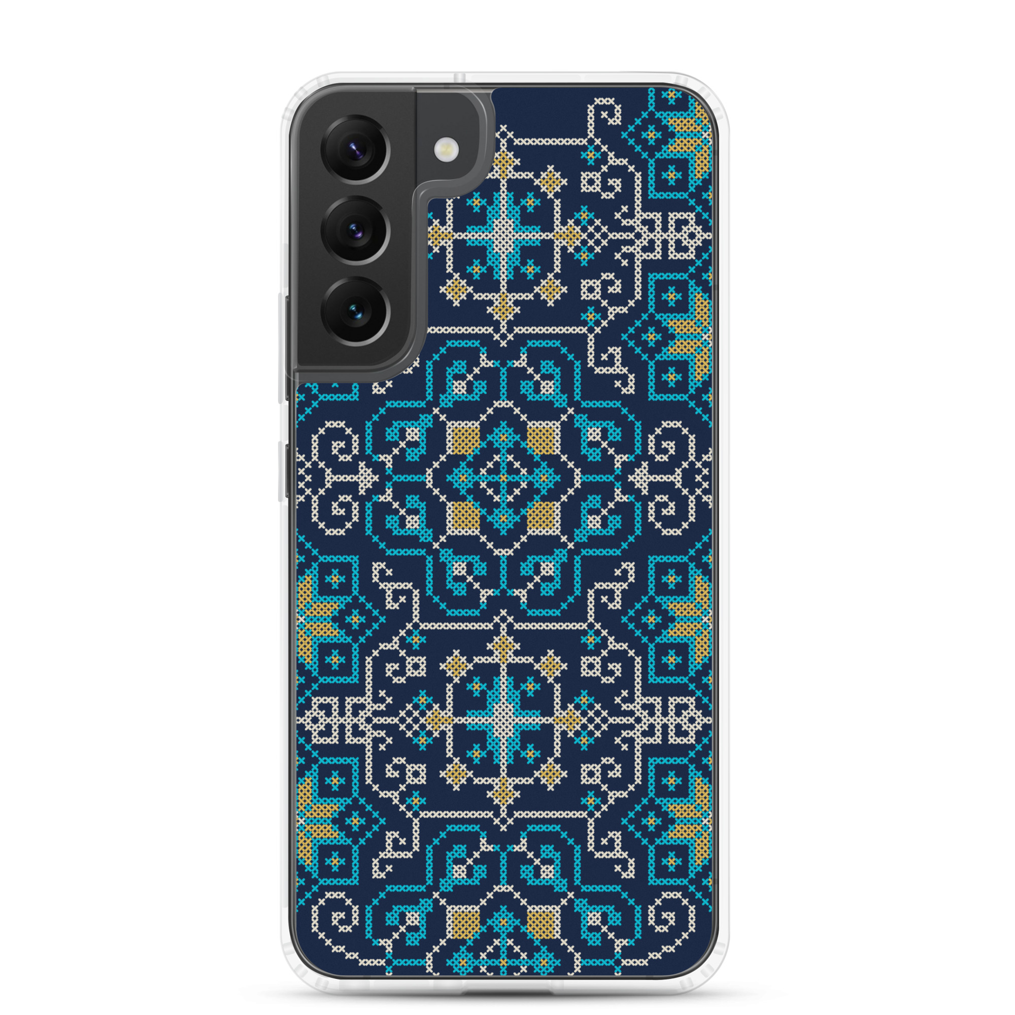 Palestinian Tatreez Embroidery Pattern #13 Samsung Phone Case -BLU - Image 8