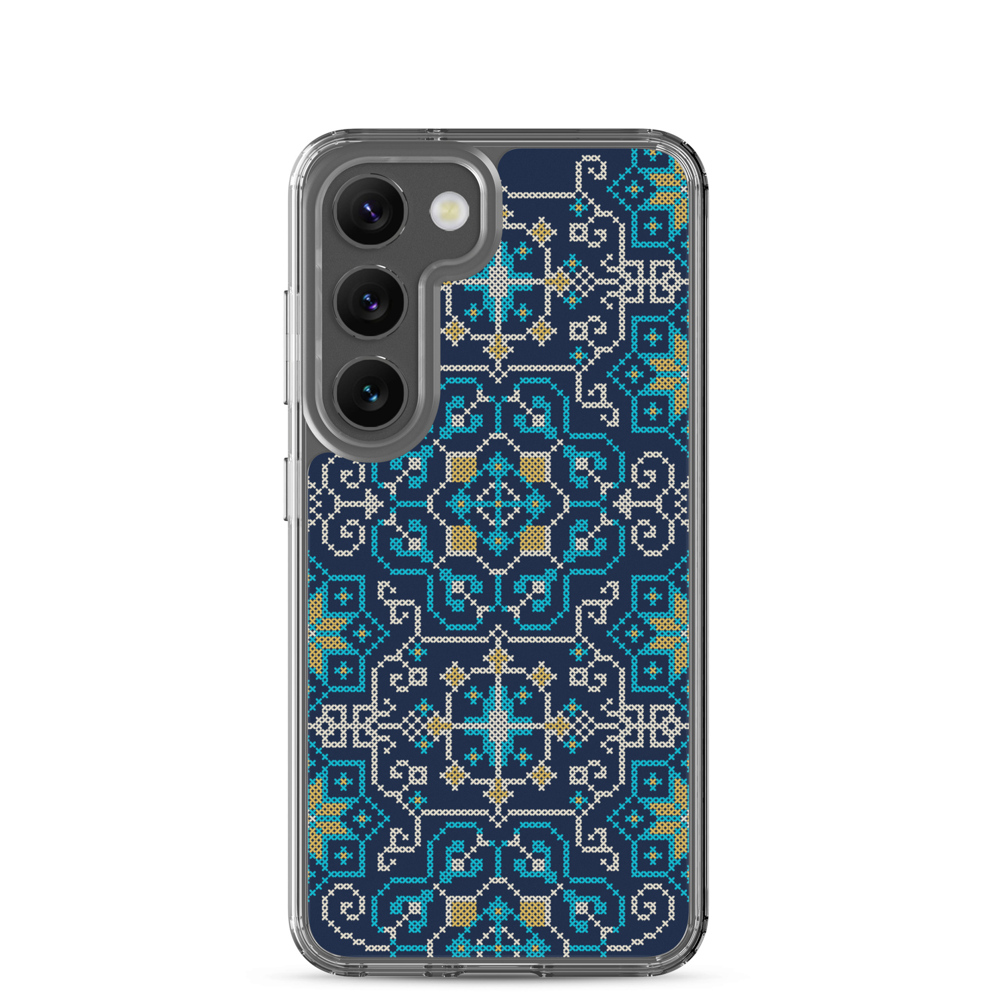 Palestinian Tatreez Embroidery Pattern #13 Samsung Phone Case -BLU - Image 23