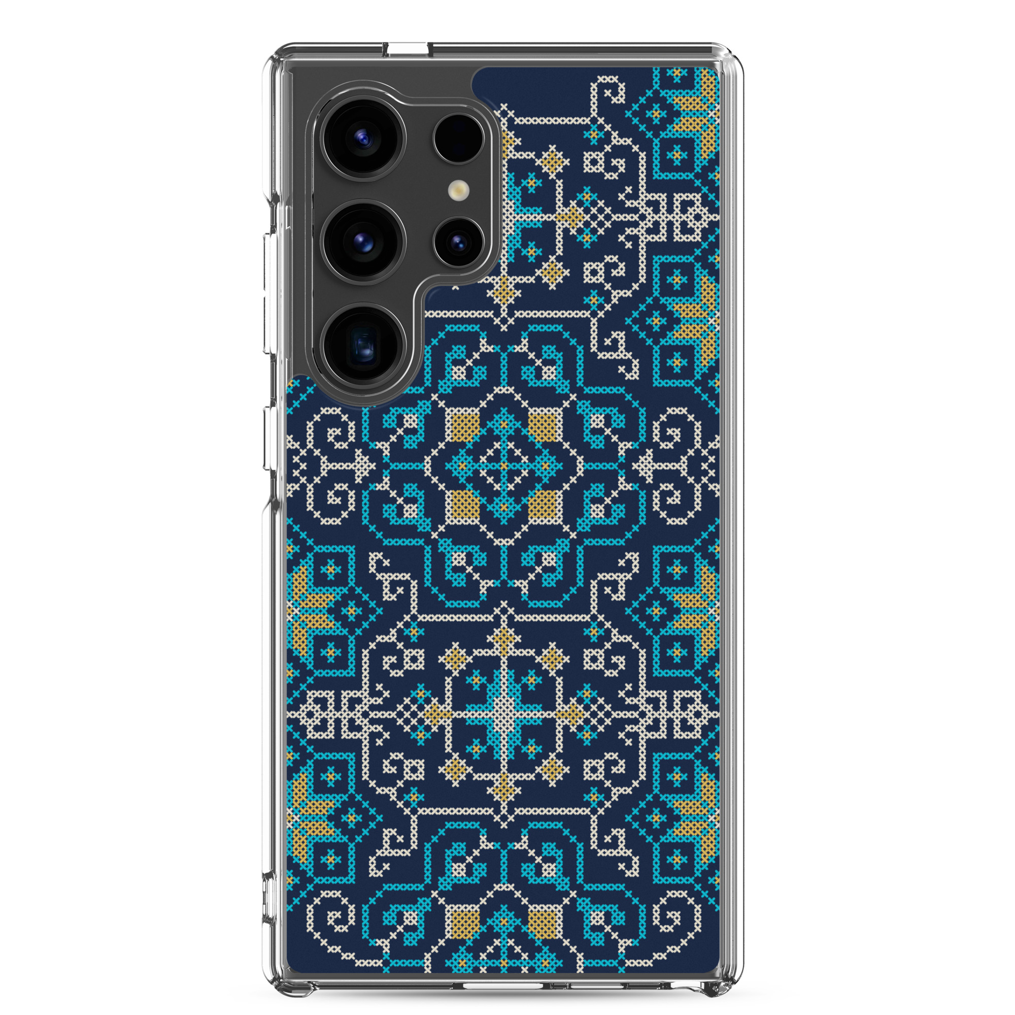 Palestinian Tatreez Embroidery Pattern #13 Samsung Phone Case -BLU - Image 27