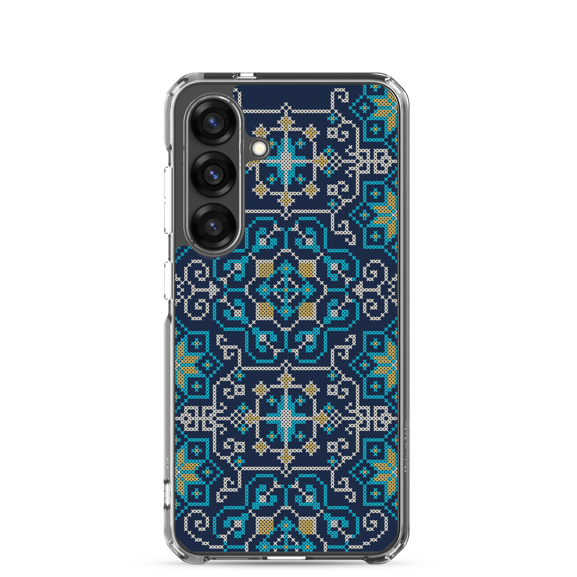Palestinian Tatreez Embroidery Pattern #13 Samsung Phone Case -BLU - Image 17