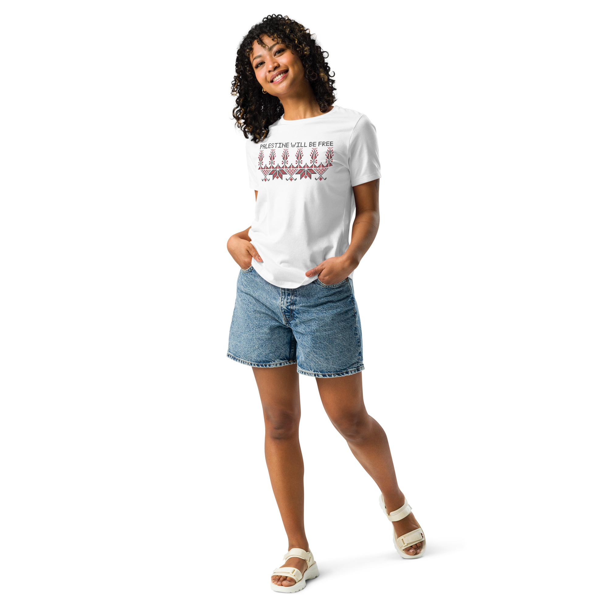 Palestine Will Be Free Customized Women's Relaxed T-Shirt - Image 5